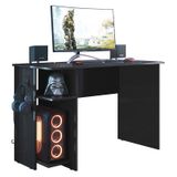 Mesa Para Computador Gamer 3875 Preto Fosco - Qmovi