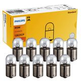 Kit 10 Lâmpada Philips Standard R5w 12v 67 Ba15s Sinalização