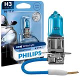 Lâmpada Farol Philips Bluevision Branca H3 12v 55w 3700k