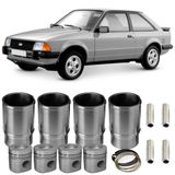 Kit Motor Camisa Pistão Anel Escort 1.6 85 A 92 Metal Leve