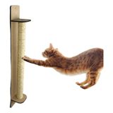 Arranhador Vertical De Parede Para Gatos  Feito Em Madeira Natural Com Sisal