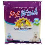 Tapete Higiênico Pet Wash São Benedito Pet Lavável Azul - Tam. M