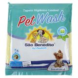 Tapete Higiênico Pet Wash São Benedito Pet Lavável Azul - Tam. P