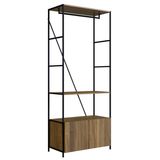 Estante Closet 2 Portas Estilo Industrial Sw018 Noce Oro Preto Pp