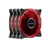 Kit 3 Cooler Harb 120mm Vermelho Warrior - Ga194