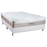 Colchão Luckspuma Molas Ensacadas Satisfaction+Cama Box Casal 138