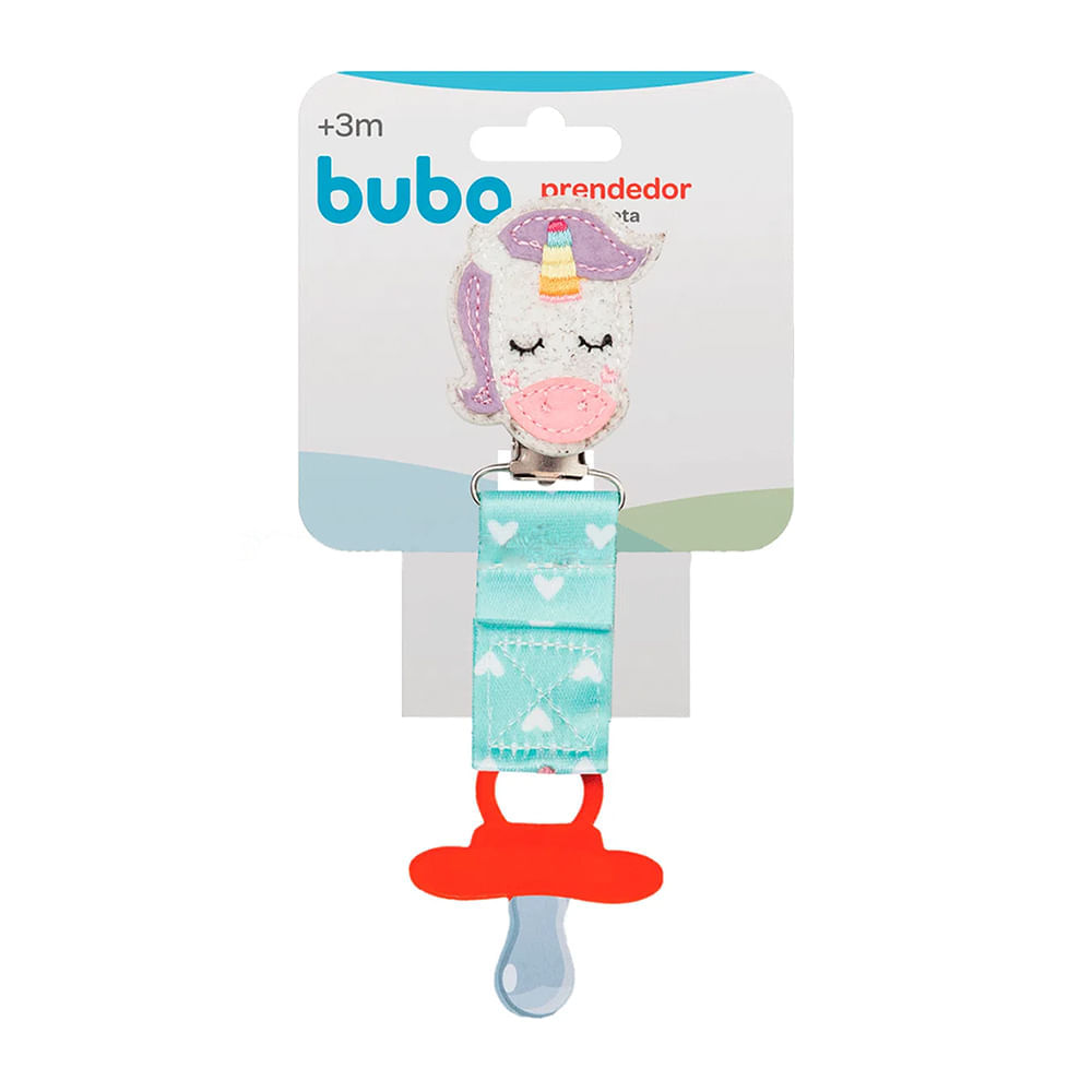 Prendedor De Chupeta Buba Animal Fun Unicornio