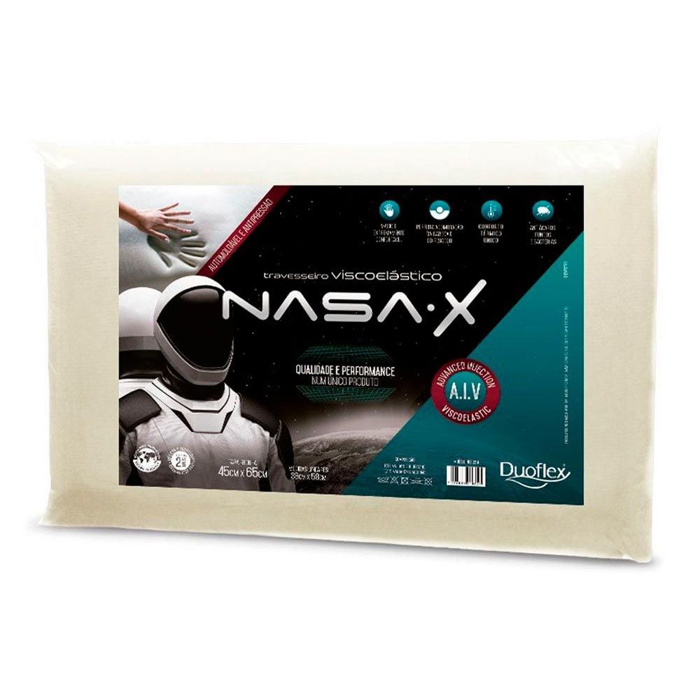 Travesseiro Duoflex Nasa X Visco NS3200 c/Capa 45x65