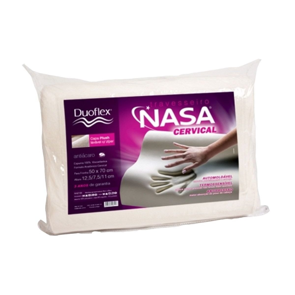 Travesseiro Duoflex Nasa Cervical Visco NN2100 50x70