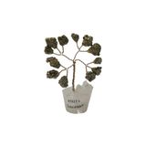Árvore de Pedra Pirita Base Cristais 7cm - Sucesso