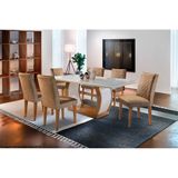 Mesa Rufato Viena Vd Reto 180+6 Viena Imbuia/Off White - Animalle Chocolate