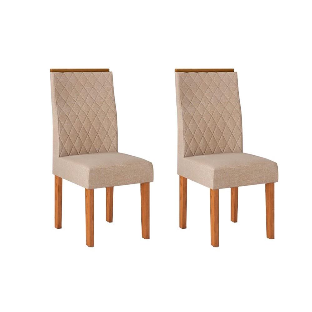 Cadeira DJ Móveis New Maia/Cássia 2 un Carvalho/Saara