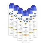 Kit 6 Desodorantes Dove Antitranspirante Aerossol Original 150ml