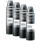 Kit 4 Desodorantes Dove Men+Care Antitranspirante Aerossol Sem Perfume 150ml