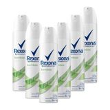 Kit 6 Desodorantes Rexona Motionsense Antitranspirante Aerossol Stay Fresh Bamboo + Aloe Vera 150ml