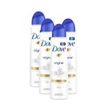 Kit 4 Desodorantes Dove Antitranspirante Aerossol Original 150ml