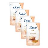 Kit 4 Refil Sabonete Líquido Dove Karité e Baunilha 200ml