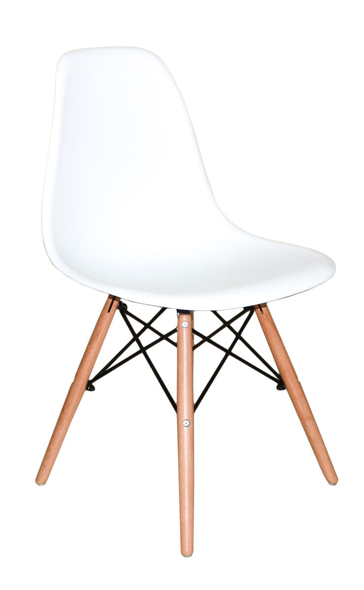 Cadeira Charles Eames Wood DSW -  Base Madeira