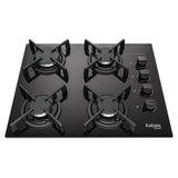 Cooktop Vitrum 4 Bocas - Preto