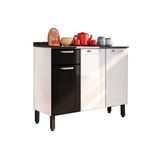 Balcão de Cozinha Bertolini Dona Maria 6173 105cm Branco/Preto