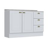 Gabinete Henn Americana 2 Portas c/ Tampo 120cm Branco