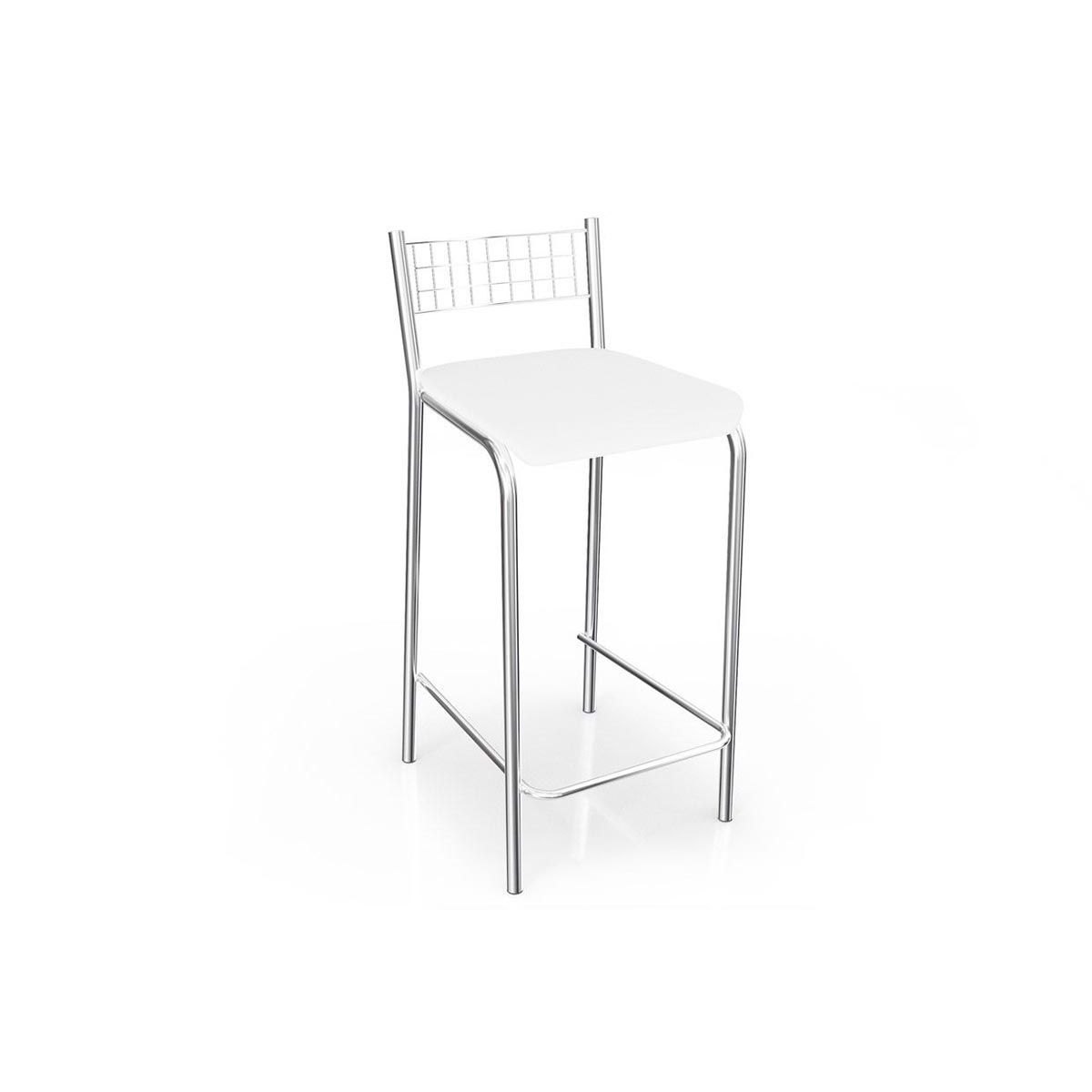 Banqueta Kappesberg Zurique 1B605CR Croma/Branco