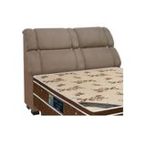 Cabeceira Cama Box Queen Simbal Imperador Queen Size -  Cor Nobuck Marrom Taupe