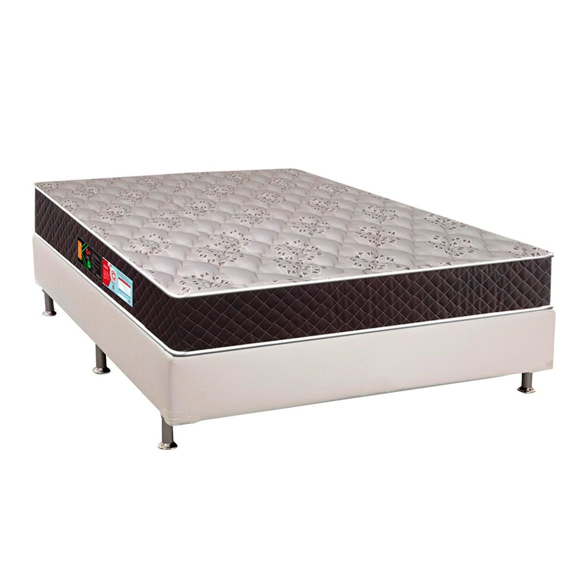 Conjunto Box-Colchão Castor D45 Sleep+Cama Casal 138x188