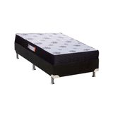 Conjunto Cama Box+Colchão D45 Pasquale Black Solteiro 88x188