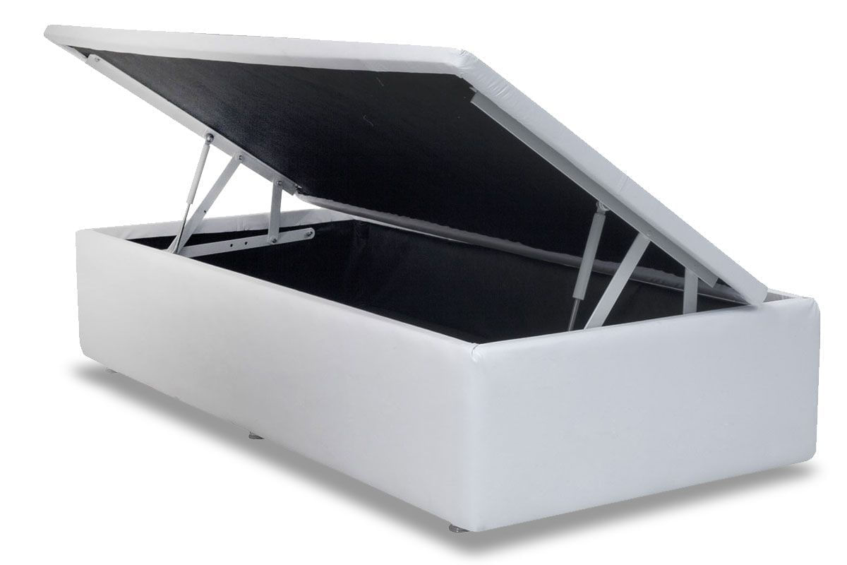 Cama Box Baú Ortobom Courino White Solteiro - 0,88x1,88x0,35