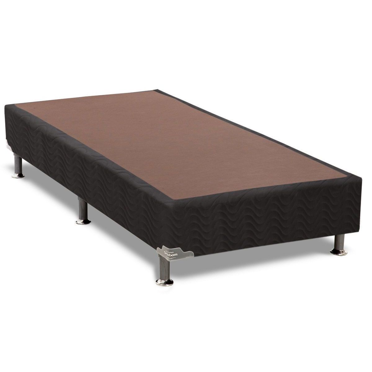 Cama Ortobom Box Base Universal Nobuck Preto Solteiro 88