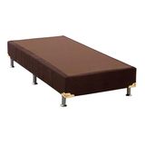 Cama Ortobom Box Base Universal Nobuck Café Solteiro 78