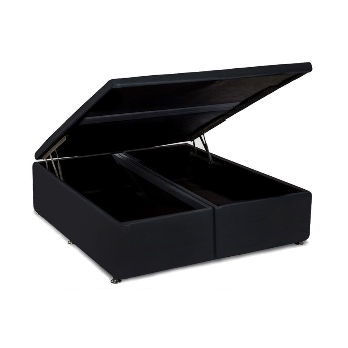 Cama Box Baú Ortobom Courino Preto King 186