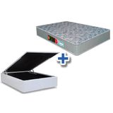 Conjunto Baú-Colchão Castor D33 Sleep Max+Cama Casal 138
