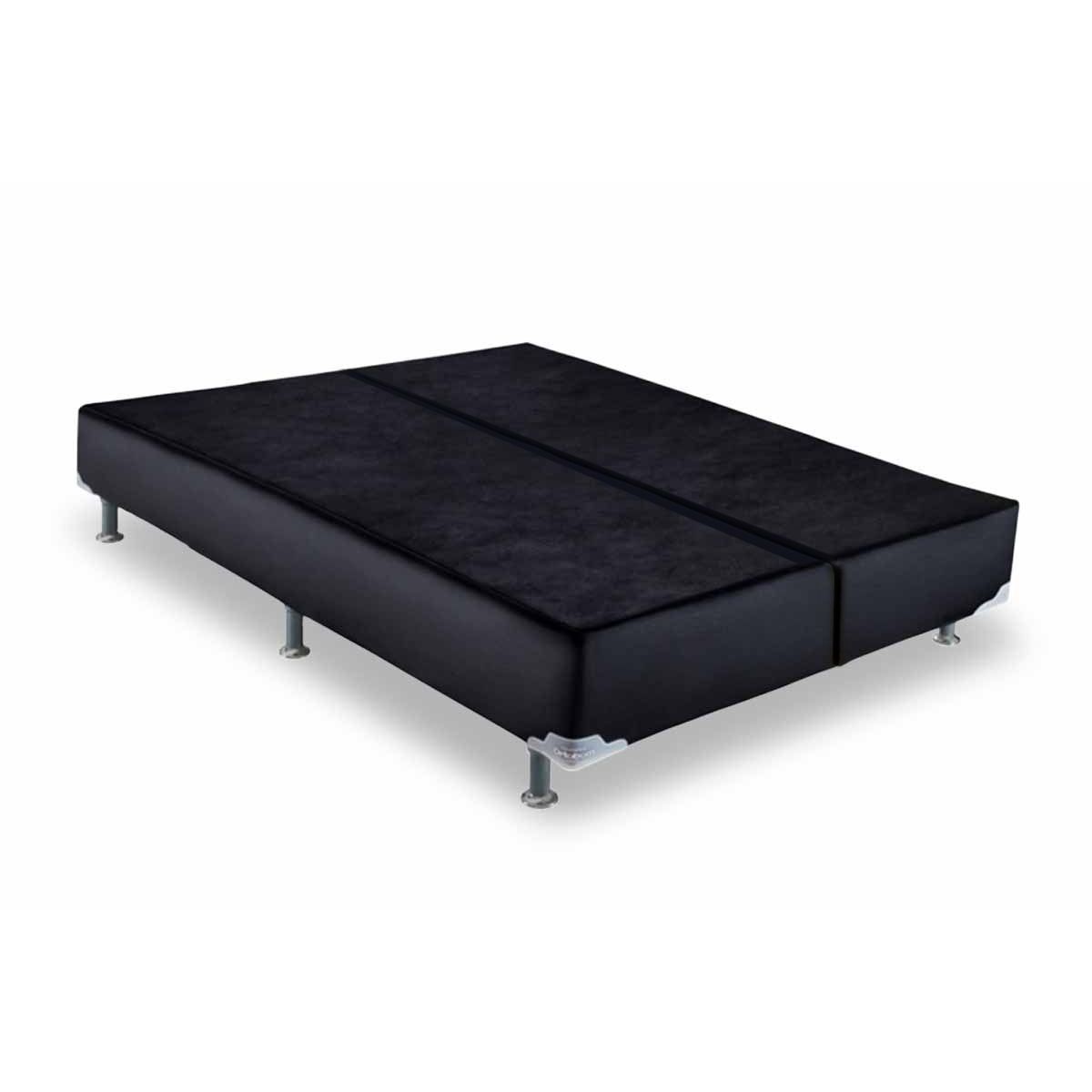 Cama Ortobom Box Base Courino Black Queen 158