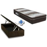 Colchão Ortobom Ortopédico Light + Cama Box Baú Solteiro 88