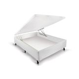 Cama Box Baú Castor Universal Branco New (95730)-Queen Size-1,58-(2 Vol. 0,79x1,98x0,30)