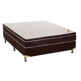 Colchão Ortobom Ortopédico Exclusive+Cama Box Casal 138x188