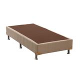 Cama Ortobom Box Base Universal Nobuck Bege Solteiro 88
