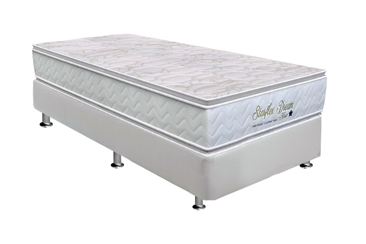 Conjunto Box-Colchão OrthoflexStarflex+Cama Solteiro 88x188