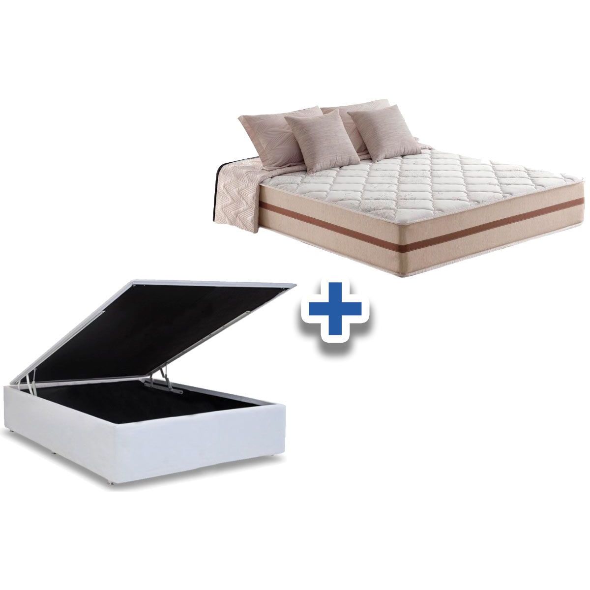 Cama Box Anjos Ensacadas Classic 22+ Base Baú Casal 138x188