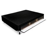 Cama Box Base Castor Closet Poli Tecido Black (90691)-King Size-1,93-(2 Vol. 0,96x2,03x0,23)