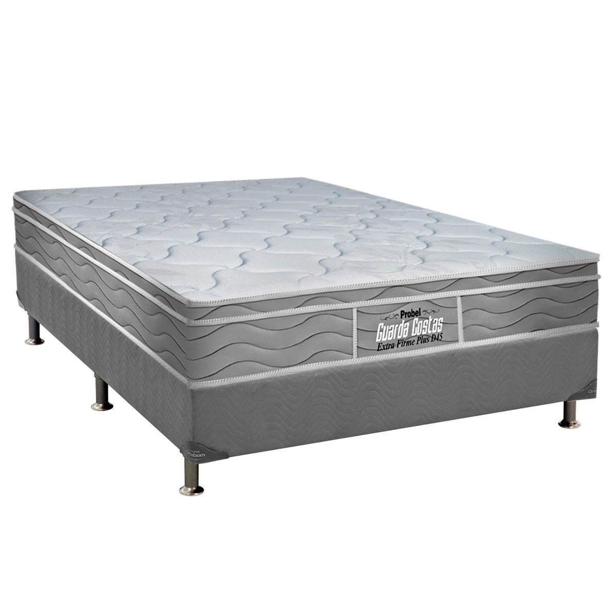 Conjunto Box-Colchão Probel D45 Próextreme+Cama Casal 138x188