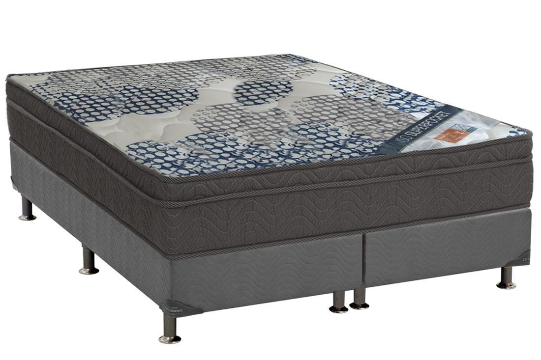 Conjunto Box-Colchão Ortobom SuperPocket Fort Solteiro 88x188