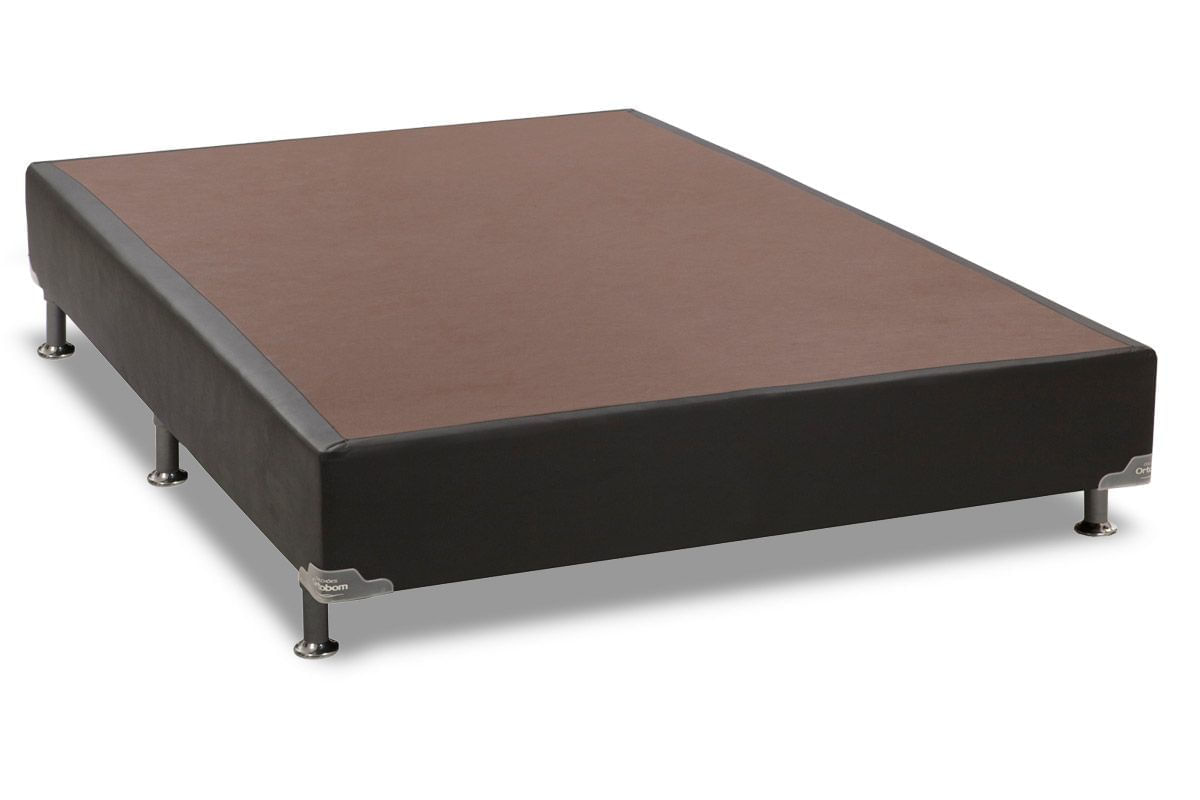 Cama Ortobom Box Base Universal Couríno Nero Black 20 King - 1,86x1,98x0,20