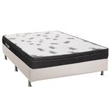 Colchão Ortobom Espuma D45 Light+Cama Box Casal 138x188