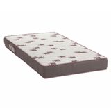 Colchão Light D28 Solteiro 88X188X14 - Ortobom - Bordô / Branco