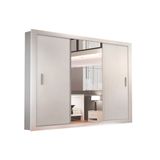 Roupeiro Rufato Veneza Luxo 3 Pts 4 Gavetas Branco