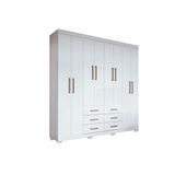 Roupeiro Santos Andira Liverpool 8 Portas Pes Branco