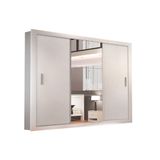 Roupeiro Rufato Veneza Luxo 3 Pts 4 Gavetas Branco